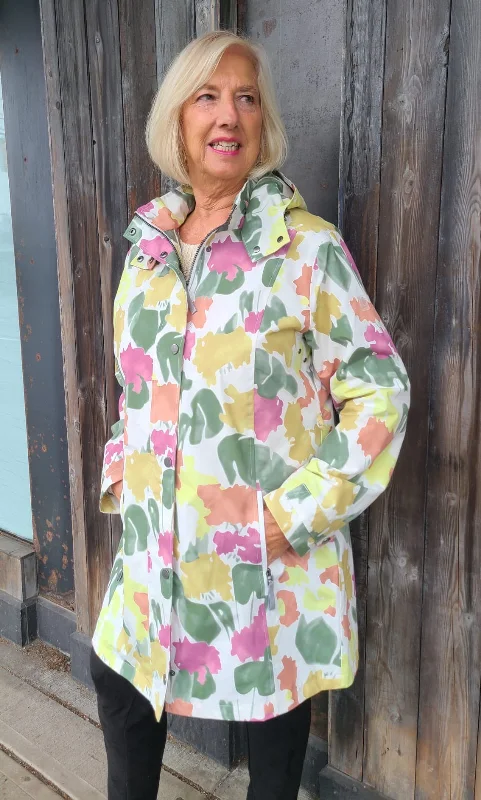 E1549R Flower Mix WATERPROOF Raincoat