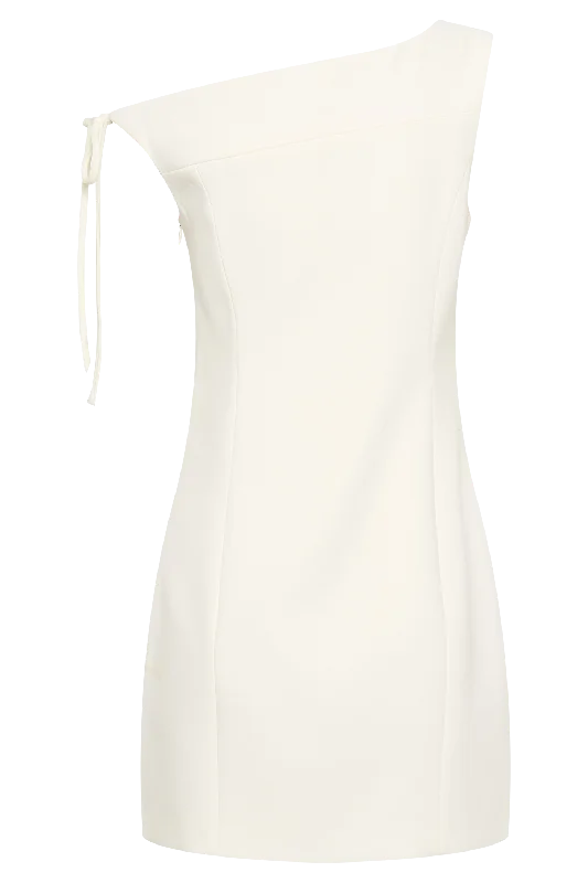 Baker Suiting Off Shoulder Dress - Ivory