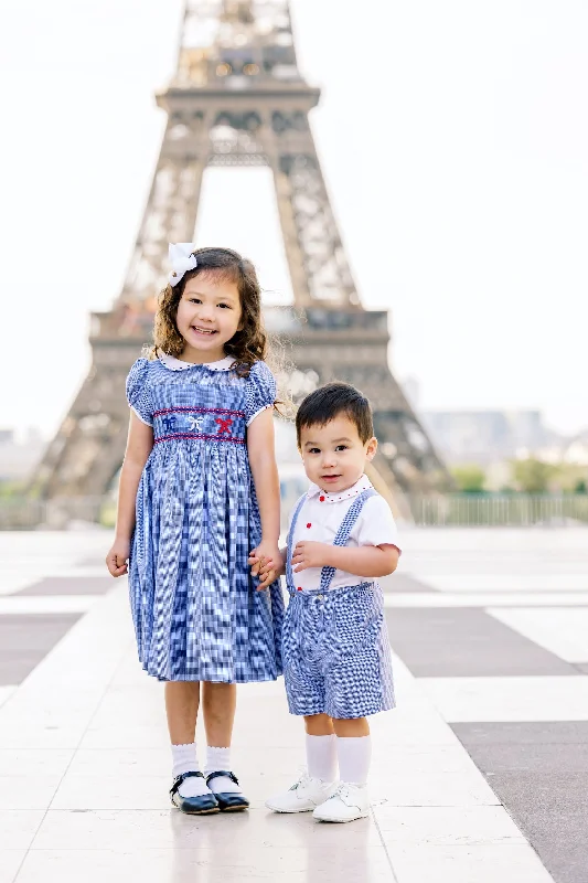 Bleu Blanc Rouge France Smocked Dress