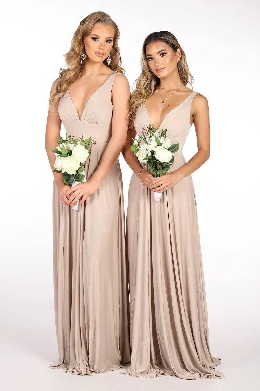 CATALINA A-Line Maxi Dress - Nude