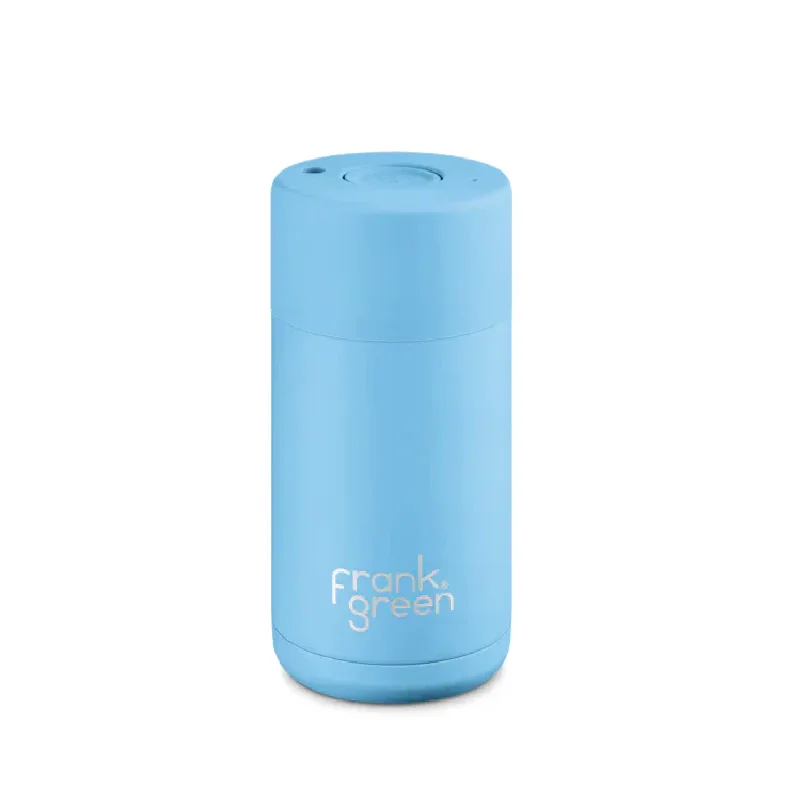 frank green - 12oz Reusable Cup with Push Button Lid - Sky Blue