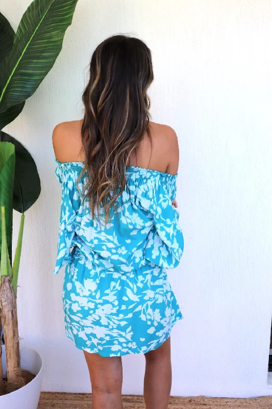 Holiday Dreaming Short Beach Dress/Top In Promise Land Aqua