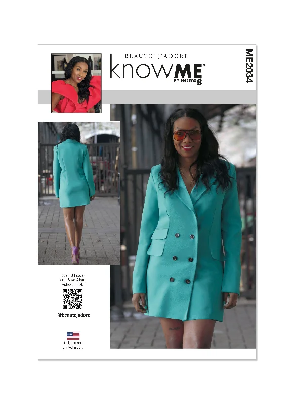 Know Me sewing pattern 2034 Misses' Jacket Dress