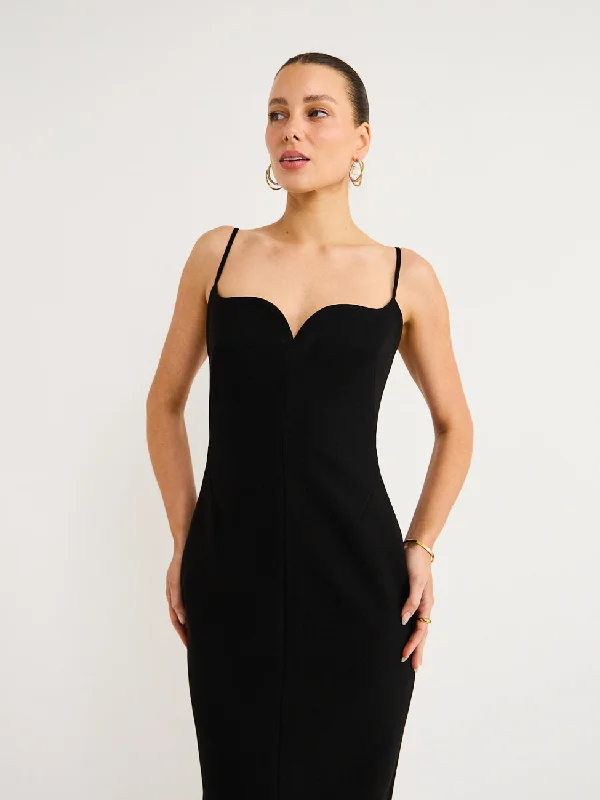 Rachel Gilbert Loren Dress in Black