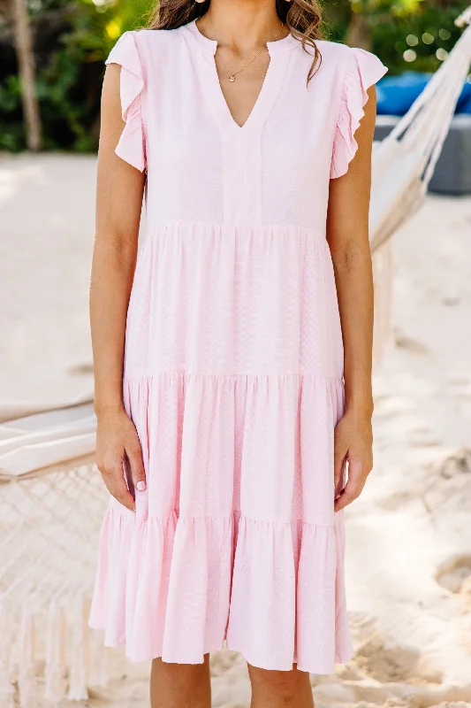 Make It Your Own Blush Pink Tiered Dress