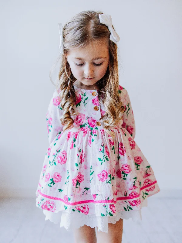 Margo Dress - Raspberry Roses