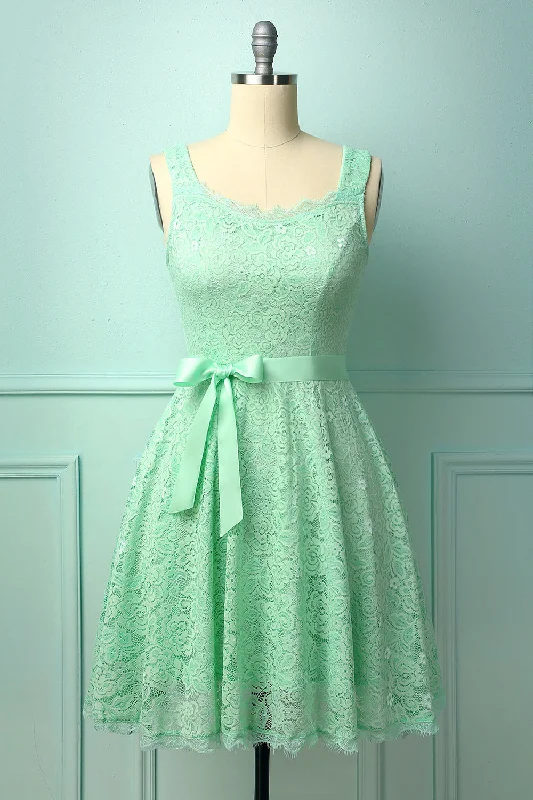 Mint Sleeveless Lace