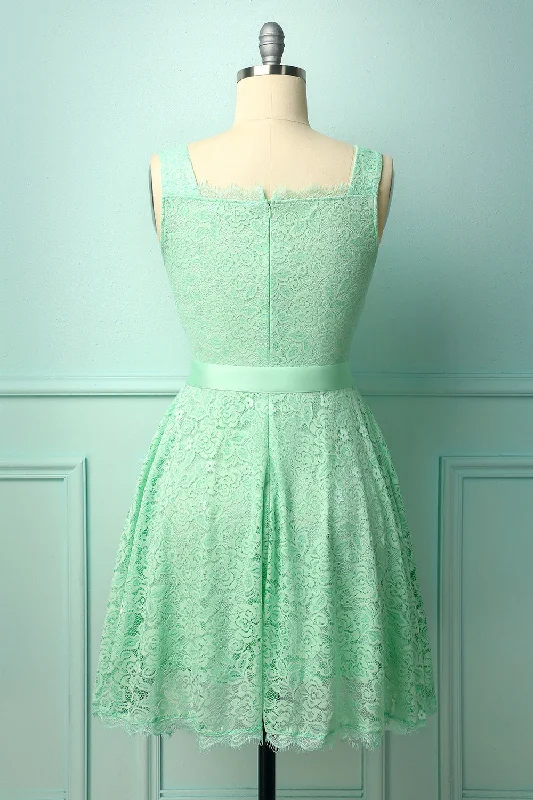 Mint Sleeveless Lace