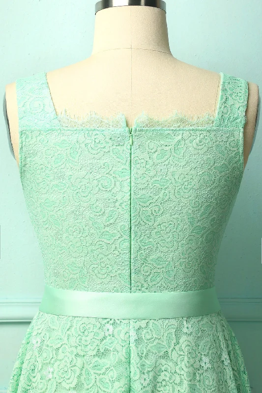 Mint Sleeveless Lace