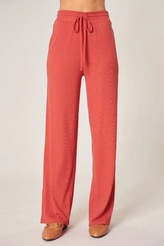 Montreal Ribbed Knit Drawstring Pants