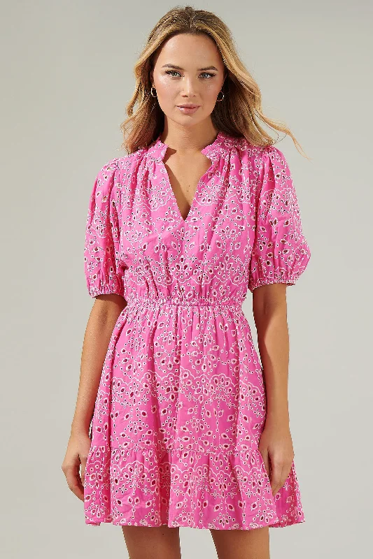 Rosie Eyelet Mini Dress