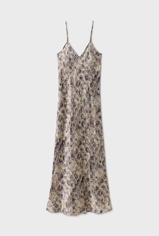 Silk Laundry 90s Slip Dress - Aster Floral