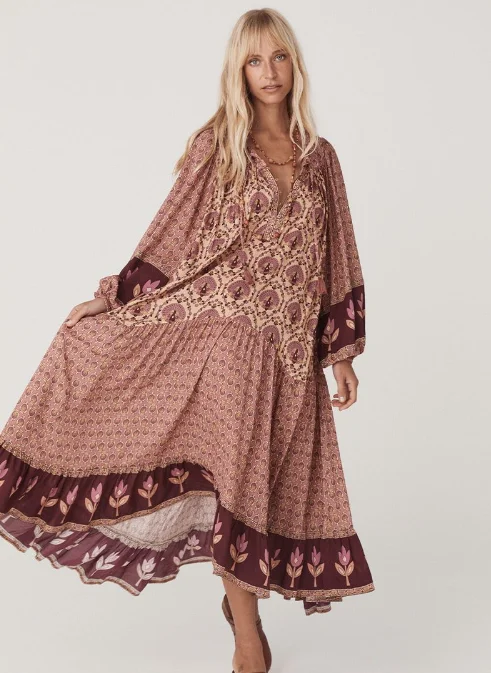 Spell Chateau Boho Gown - Grape