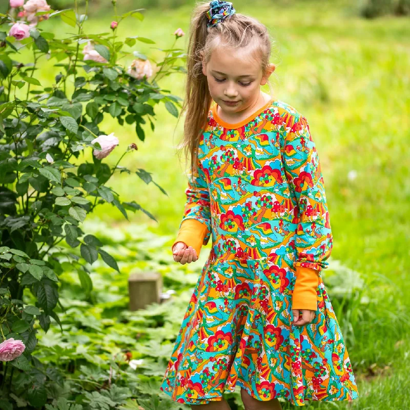 Mushroom Boom Long Sleeve Dress