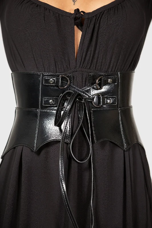 Wetland Bat Peplum Corset Belt