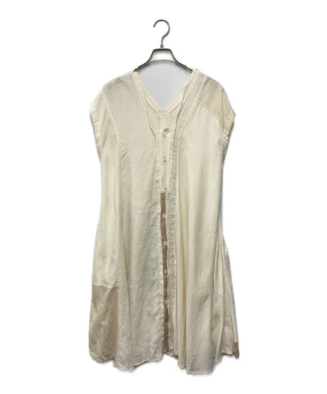 [Pre-owned] Y's Cotton Linen Sleeveless Dress YU-D06-812