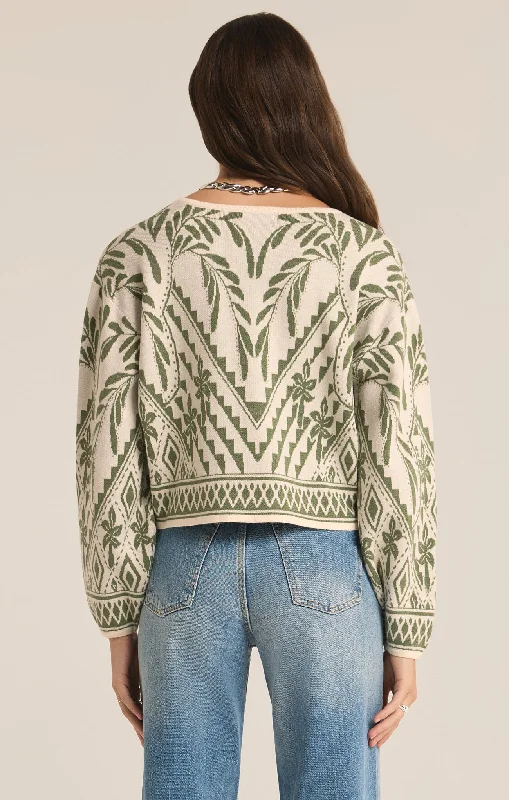 Z Supply Yeva Sweater in Palm Green