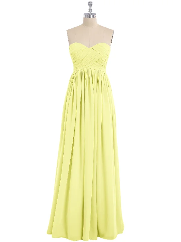 Strapless Empire Bridesmaid Gown with Sweetheart Daffodil