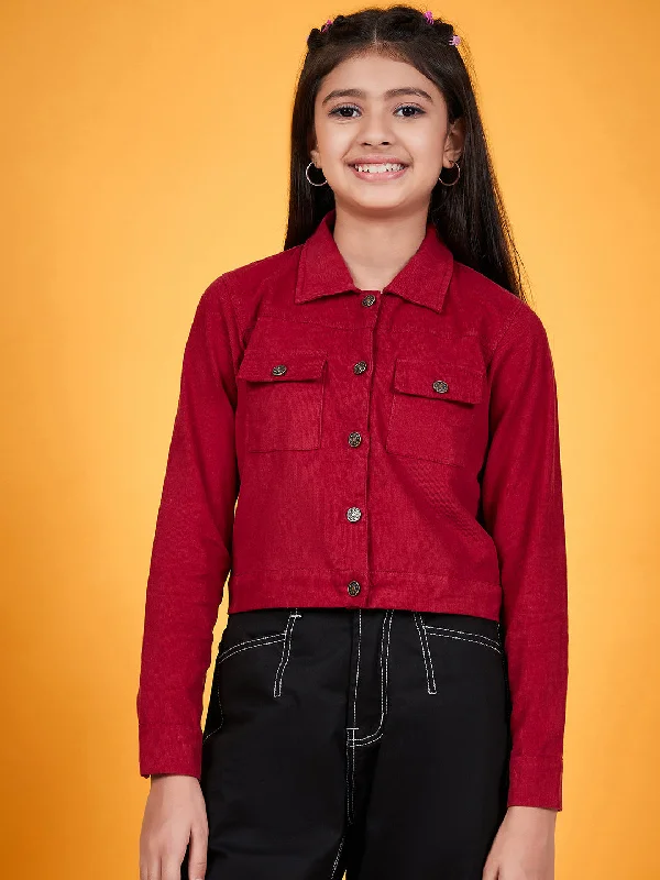 Girls Corduroy Tailored Jacket - Ps Peaches