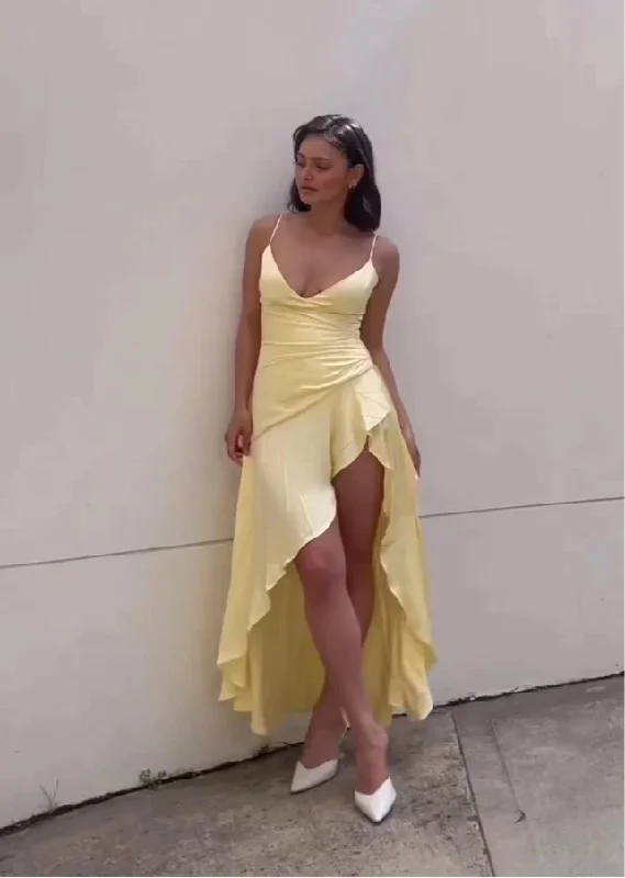 Hire Sorella Midi Dress in Canary Yellow