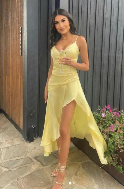 Hire Sorella Midi Dress in Canary Yellow