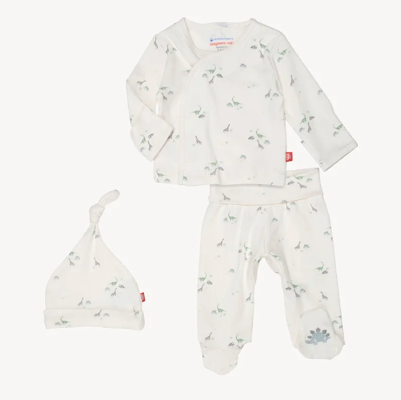 tiny diny organic cotton magnetic take me home kimono set