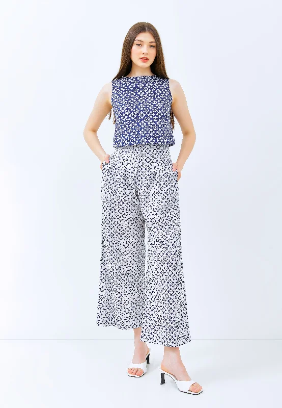 HISHI WHITE High Waist Pants Maxi